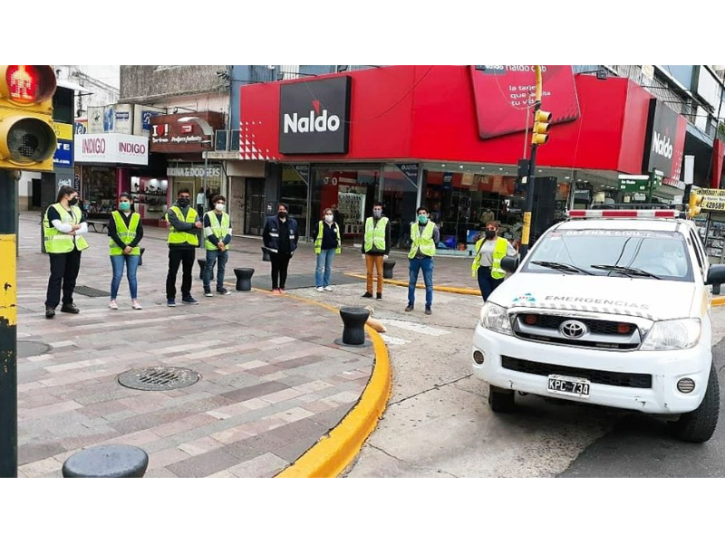 HACER CUMPLIR LAS MEDIDAS, ESE ES EL OBJETIVO DE DEFENSA CIVIL EN ZONAS COMERCIALES