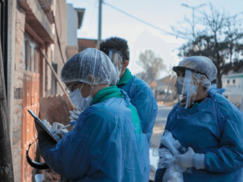 LLEVARON A CABO UN OPERATIVO ESPECIAL DE SALUD POR CASOS DE COVID-19 EN ALFONZO